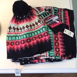 NWT Talbots scarf and hat set